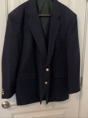 David Taylor Navy Blazer with Gold Buttons